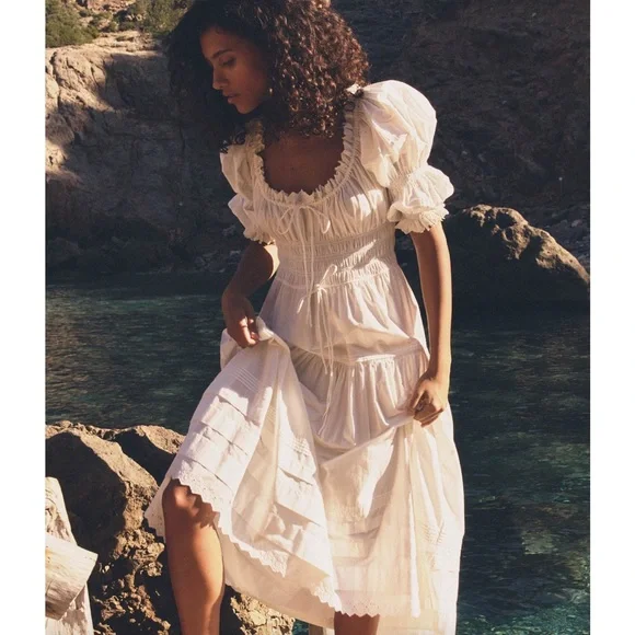 Doen Bardot Dress White - Picture 3 of 10